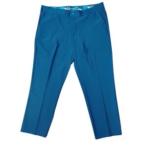 Birdie Bound Men's Golf Flex Waist Performance Khaki Size 38x30 Blue Pants Slack